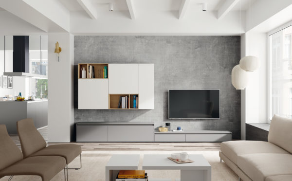 Salones: Muebles de salón, módulos TV, aparadores y vitrinas, mesas y sillas comedor, mesas de centro y auxiliares, estanterías, iluminación.