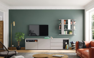 Salones: Muebles de salón, módulos TV, aparadores y vitrinas, mesas y sillas comedor, mesas de centro y auxiliares, estanterías, iluminación.